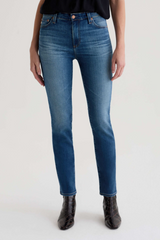 Light Gray Mari Mid Rise Straight | 12 Years Assumption Jeans