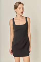 Light Gray Lace Trim Mini Dress Mini Dress