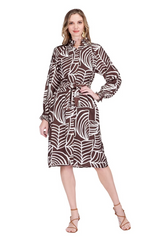 Light Gray Gathers Neck Midi Dress Midi Dress