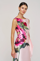 Light Gray Luciana | Column Gown Formal Gown