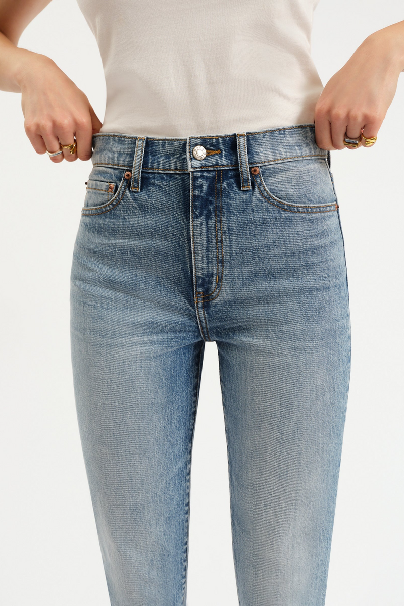 Light Gray Smarty Pants High Rise Slim Straight | Face To Face Jeans
