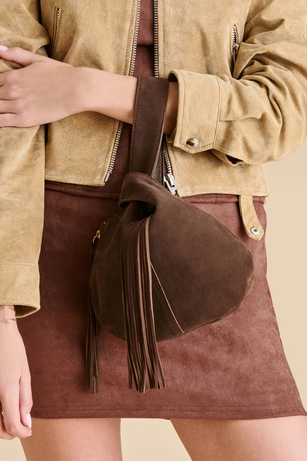 Tan Zury Mini Wristlet Handbags