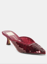 White Smoke Cleo Sequin Heel Shoe