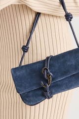 Light Gray Alice Slant Baguette purse