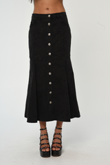 Black Romeo Skirt Midi Skirt