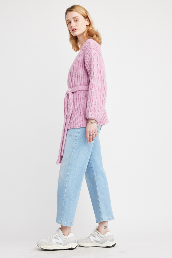 Lavender Tillie Tie Cardigan Cardigan