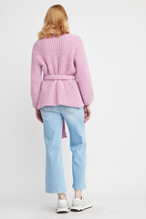 Lavender Tillie Tie Cardigan Cardigan