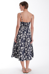 White Smoke Winona Floral Print Midi Dress Midi Dress