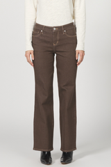 Dark Slate Gray Taylor Mid Rise Clean Hem Jean | Dark Khaki Jeans