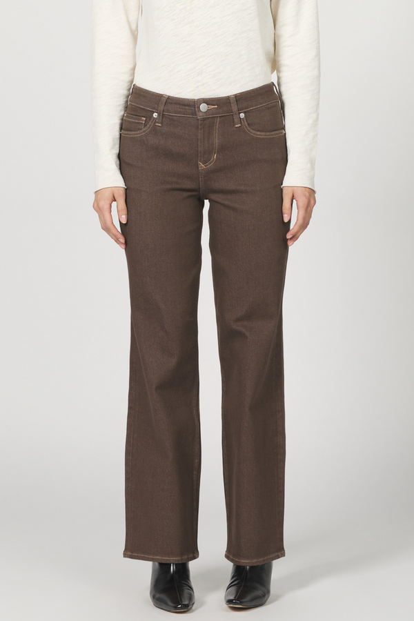 Dark Slate Gray Taylor Mid Rise Clean Hem Jean | Dark Khaki Jeans