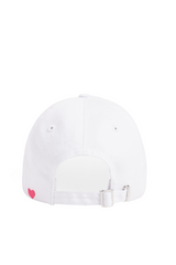 White Smoke Classic Logo Baseball Heart Hat Hat
