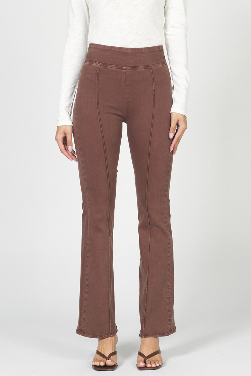 Dim Gray Mindy High Rise Flare Jean | Cappuccino Jeans