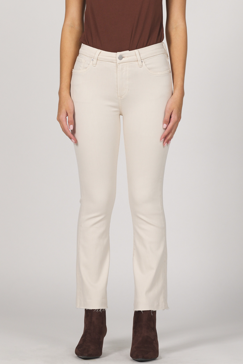 Light Gray Jeanne Mid Rise Raw Hem Jean | Whitecap Gray Jeans