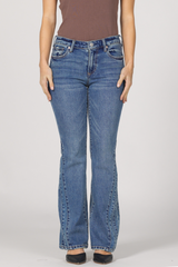 Dim Gray Rosa Mid Rise Jean | Pool Wave Jeans