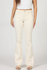 Antique White Jaxtyn Mid Rise Bootcut Jeans | Wheat Pant