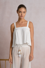 Gray Jessy Flowy Tank Tank