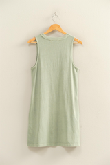 Dark Sea Green Camden Sleeveless Mini Dress Mini Dress