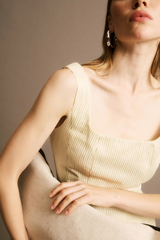 Antique White Victor Dress Midi Dress
