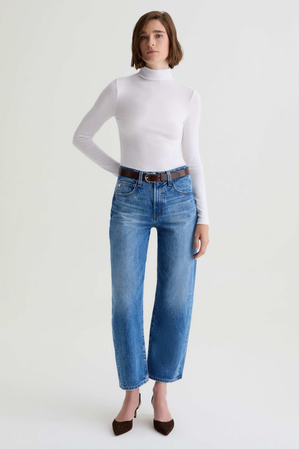 Light Gray Hattie High Rise Barrel | Candid Jeans