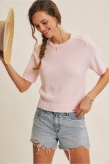 Light Gray Everyday Raglan Sweater Top Top
