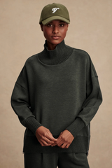 Dark Slate Gray Baker High Neck Sweat Sweatshirt