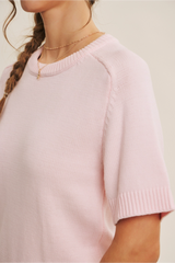 Light Gray Everyday Raglan Sweater Top Top