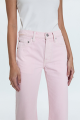 Lavender Lexi Mid Rise Bowed Straight Jean | Blush Jeans
