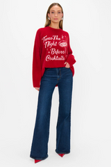 Dark Slate Gray Classic Crewneck Sweater | Twas The Night Knit Sweater