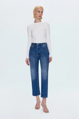 Lavender Cassie Crop Super High Rise Straight Jean | Fairview Jeans