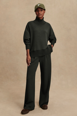 Rosy Brown Baker High Neck Sweat Sweatshirt