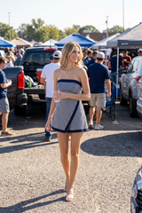 Gray Denim Days Striped Romper Romper