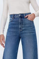 Light Gray Kyra High Rise Bowed Ankle | SOHO Jeans