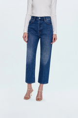Lavender Cassie Crop Super High Rise Straight Jean | Fairview Jeans
