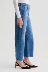 Light Gray Hattie High Rise Barrel | Candid Jeans