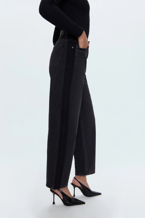 Black Wes High Rise Barrel Jean | Cinema Jeans