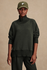 Rosy Brown Baker High Neck Sweat Sweatshirt