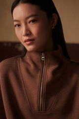 Black Hawley Half Zip Sweat Sweater