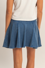 Light Gray Toni Acid Wash Skort Skort