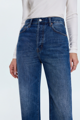 Dark Slate Gray Cassie Crop Super High Rise Straight Jean | Fairview Jeans