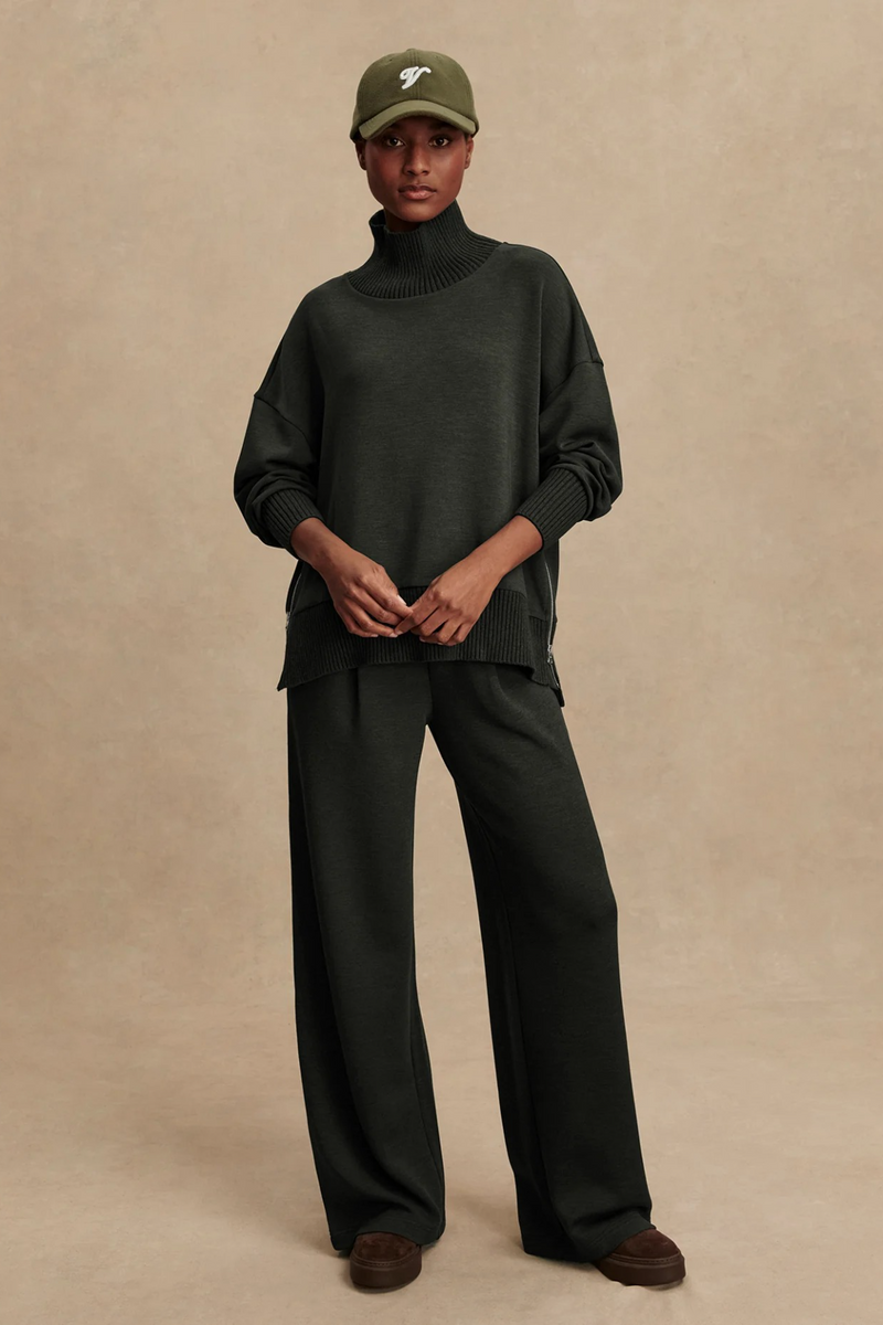Rosy Brown Baker High Neck Sweat Sweatshirt