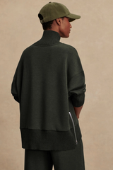 Black Baker High Neck Sweat Sweatshirt