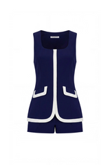Midnight Blue Morgan Skort Romper Romper