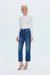 Lavender Cassie Crop Super High Rise Straight Jean | Fairview Jeans