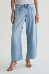 Light Gray Hattie High Rise Barrel | Gesture Jeans