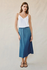 Gray Bias Skirt Maxi Skirt