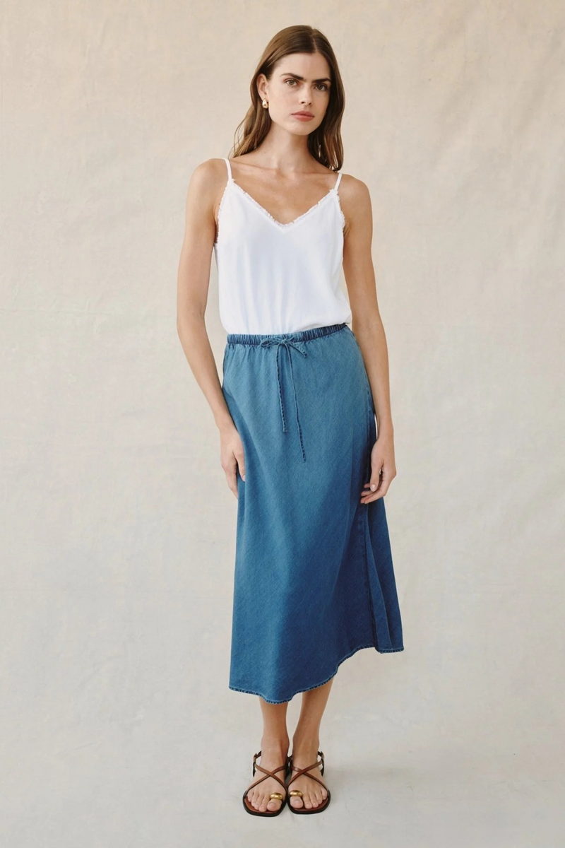 Gray Bias Skirt Maxi Skirt