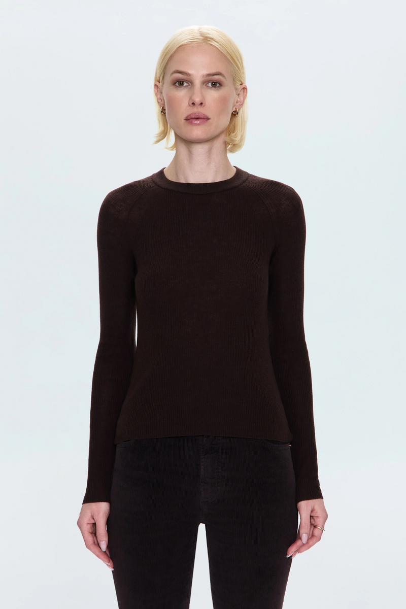 Lavender Juno Feather Weight Sweater Top