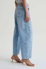 Light Gray Hattie High Rise Barrel | Gesture Jeans