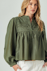 Dim Gray Arya Blouse Top
