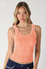 Light Gray Jesse Vintage Lace Tank Tank